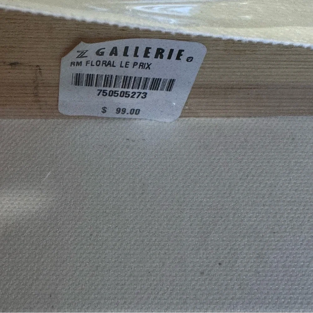 Z Gallerie “Floral Le Pricx” Canvas Print – 14” x 14” – Ready to Han